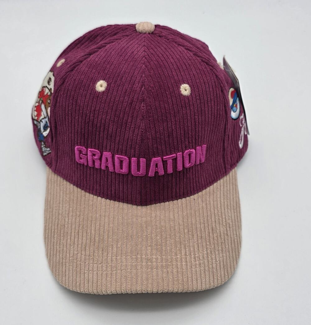 Kanye West Graduation Headgear Classics Corduroy Snapback Hat Dropout Bear